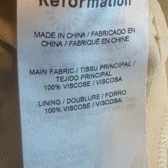 Reformation Twilight Dress White Blue Floral Print Tie Shoulders Size 12 Womens - Picture 13 of 13